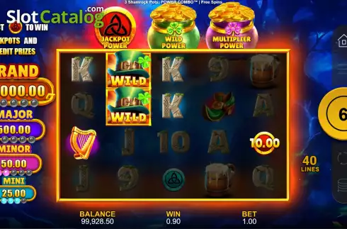 Скрин9. 3 Shamrock Pots: Power Combo слот