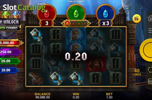 Скрин4. Kings of Crystals II Power Combo слот