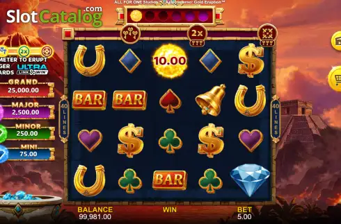 Скрин2. Aztec Inferno: Gold Eruption слот