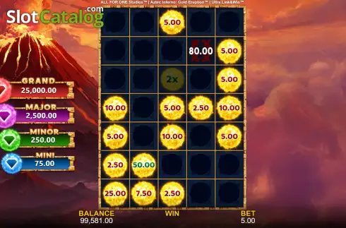 Скрин3. Aztec Inferno: Gold Eruption слот