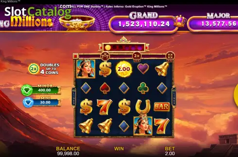 Скрин2. Aztec Inferno: Gold Eruption King Millions слот