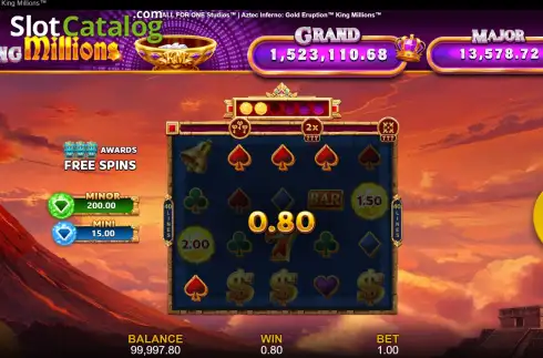 Скрин3. Aztec Inferno: Gold Eruption King Millions слот