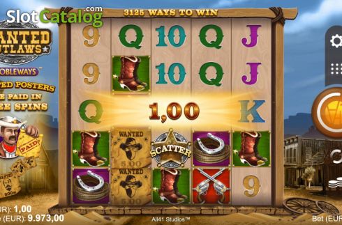 Скрин3. Wanted Outlaws слот