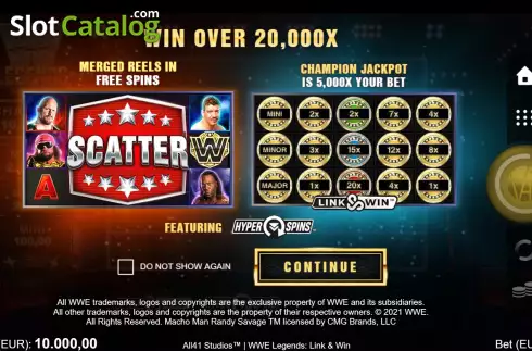 Скрин2. WWE Legends Link & Win слот