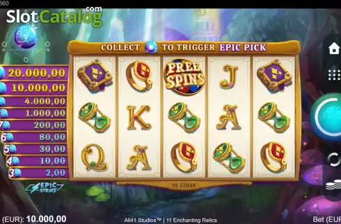Скрин3. 11 Enchanting Relics слот