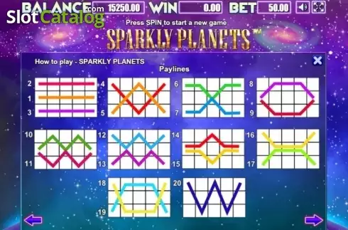 Скрин5. Sparkly Planets слот