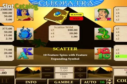Скрин4. Cleopatra (AlteaGaming) слот