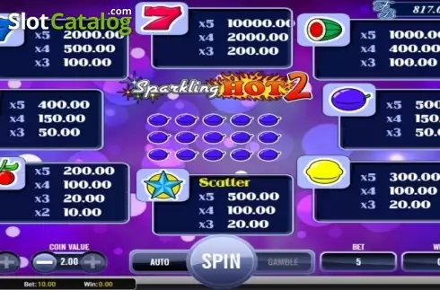 Скрин5. Sparkling Hot 2 слот