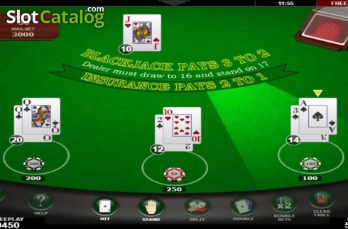 Скрин3. Blackjack (Amatic) слот