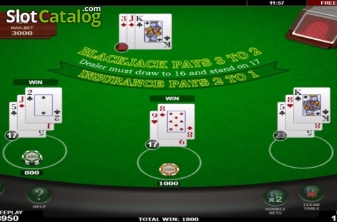 Скрин6. Blackjack (Amatic) слот