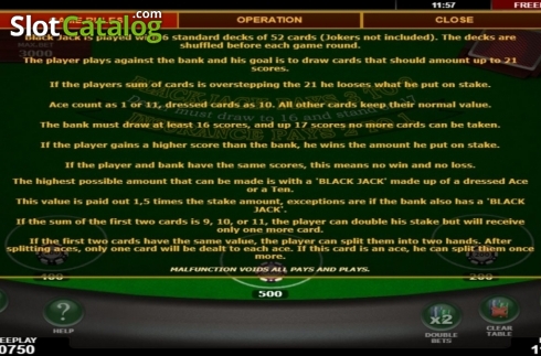 Скрин7. Blackjack (Amatic) слот