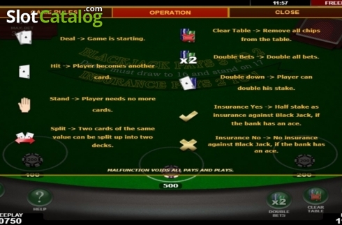 Скрин8. Blackjack (Amatic) слот