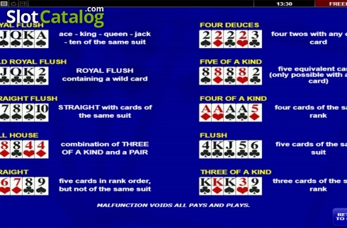 Скрин7. Deuces Wild (Amatic Industries) слот