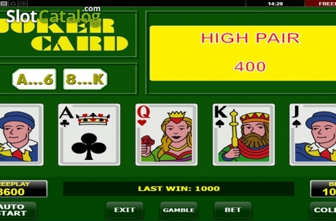 Скрин4. Joker Card Poker (Amatic Industries) слот