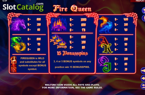 Скрин7. Fire Queen (Amatic Industries) слот