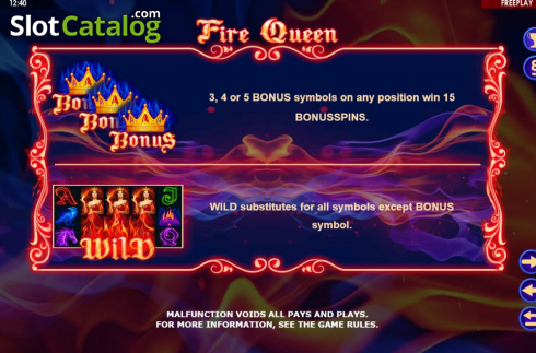 Скрин9. Fire Queen (Amatic Industries) слот