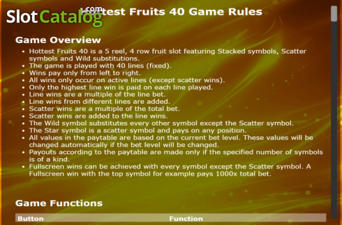 Скрин9. Hottest Fruits 40 слот