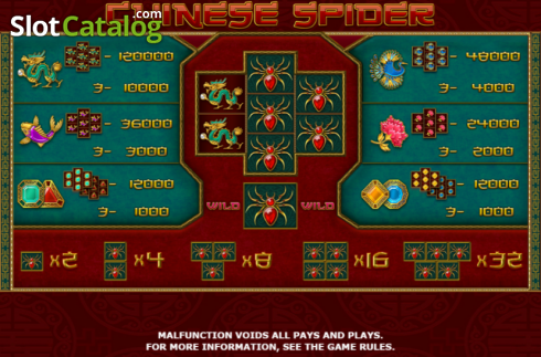 Скрин5. Chinese Spider слот