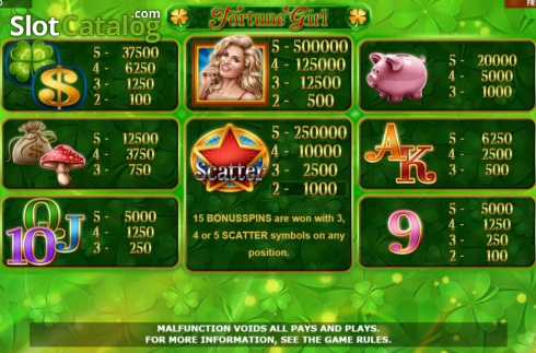 Скрин8. Fortune Girl (Amatic Industries) слот