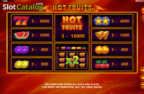 Скрин5. Hot Fruits Deluxe (Amatic Industries) слот