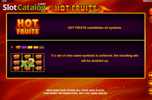 Скрин7. Hot Fruits Deluxe (Amatic Industries) слот