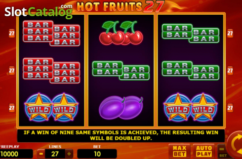 Скрин2. Hot Fruits 27 слот