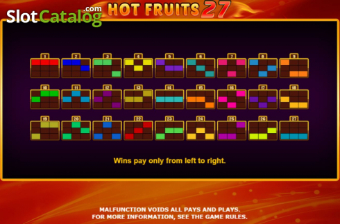 Скрин7. Hot Fruits 27 слот
