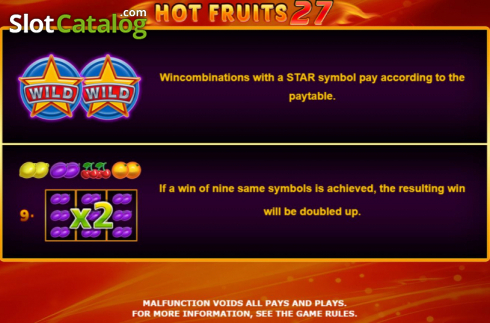 Скрин8. Hot Fruits 27 слот