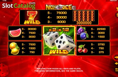 Скрин7. Nicer Dice 40 слот