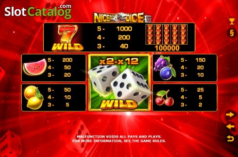 Скрин6. Nicer Dice 100 слот