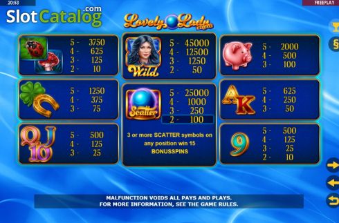Скрин6. Lovely Lady Deluxe слот