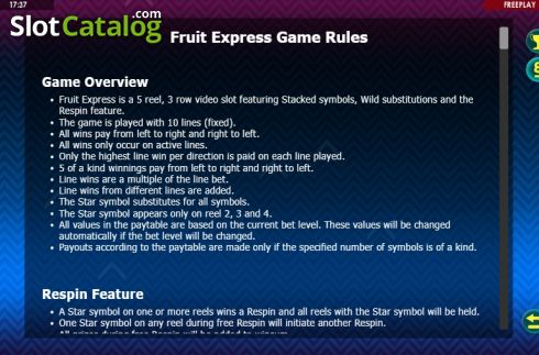Скрин9. Fruit Express (Amatic Industries) слот
