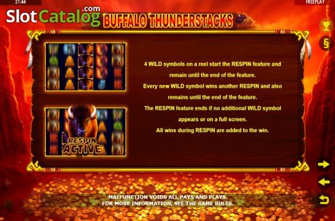 Скрин9. Buffalo Thunderstacks слот