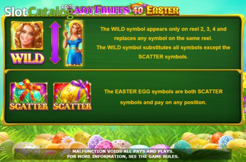 Скрин6. Lady Fruits 40 Easter слот