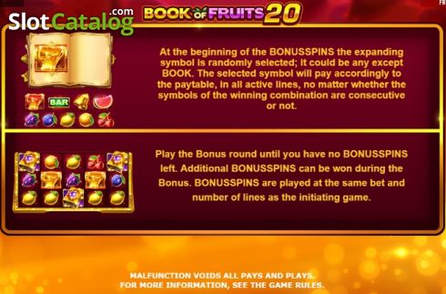 Скрин9. Book of Fruits 20 слот
