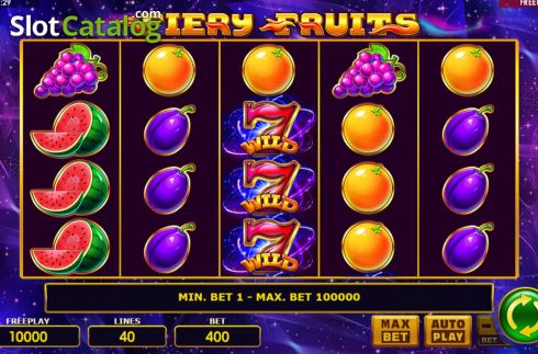 Скрин3. Fiery Fruits слот