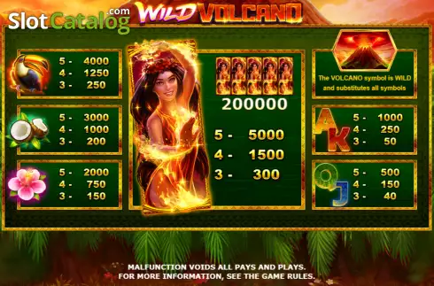 Скрин7. Wild Volcano (Amatic Industries) слот