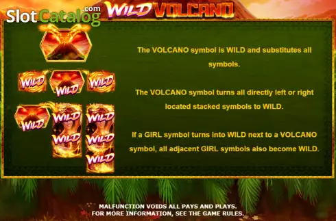 Скрин5. Wild Volcano (Amatic Industries) слот