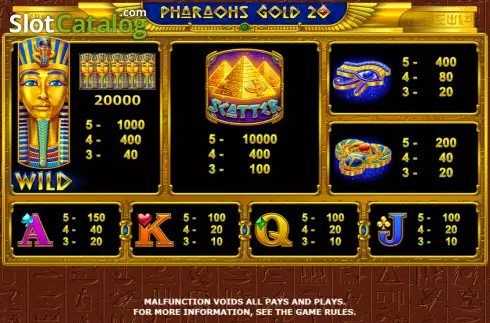 Скрин6. Pharaohs Gold 20 слот