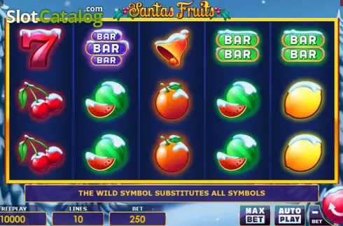 Скрин2. Santas Fruits слот