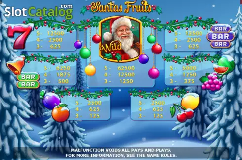 Скрин6. Santas Fruits слот
