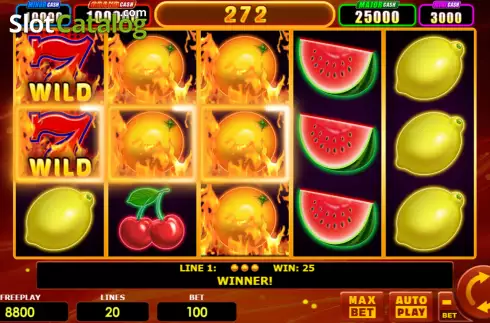 Скрин3. Hot Fruits 20 Cash Spins слот