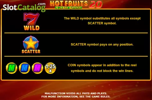Скрин7. Hot Fruits 20 Cash Spins слот