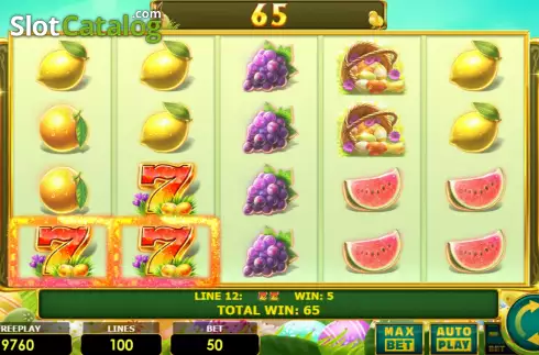 Скрин4. Lady Fruits 100 Easter слот