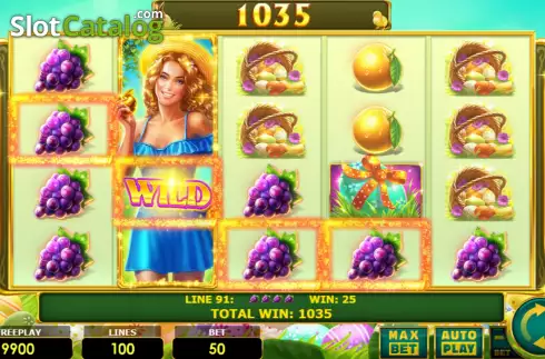 Скрин6. Lady Fruits 100 Easter слот
