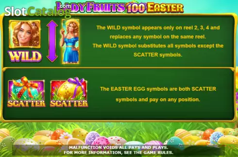 Скрин8. Lady Fruits 100 Easter слот