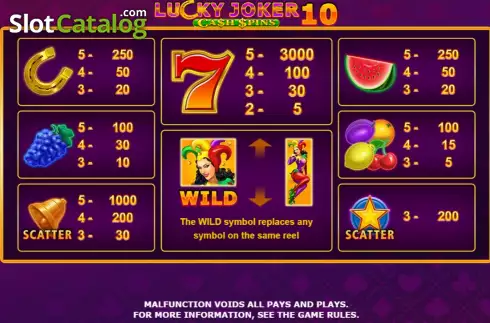 Скрин6. Lucky Joker 10 Cash Spins слот