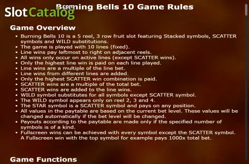 Скрин9. Burning Bells 10 слот