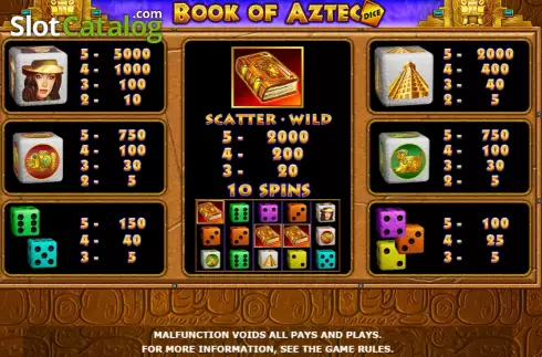 Скрин9. Book of Aztec Dice слот