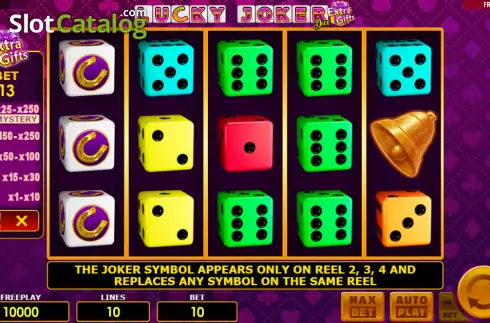 Скрин2. Lucky Joker Dice Extra Gifts слот